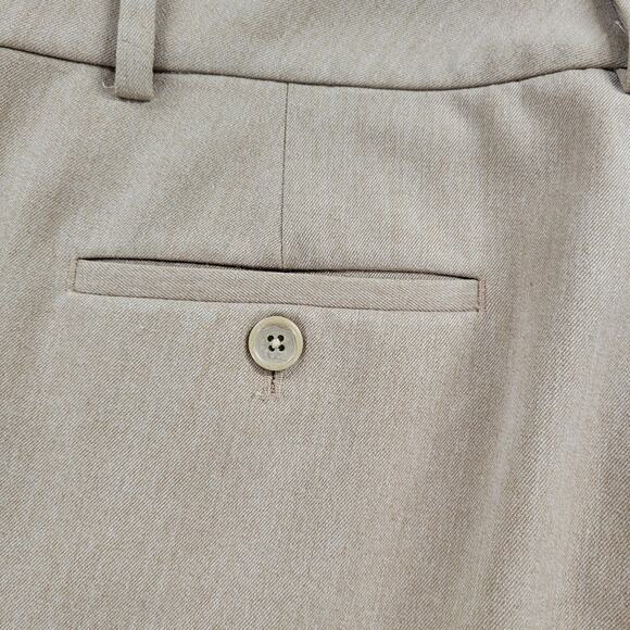 Talbots Womens Signature Straight Pants 12 Khaki Beige Office Career‎ Trouser - Picture 8 of 12